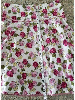 Jaloux / Zalu Size Extra  Small Rose Print Pink Ribbon Skirt School Work Church